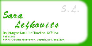 sara lefkovits business card